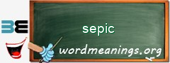 WordMeaning blackboard for sepic